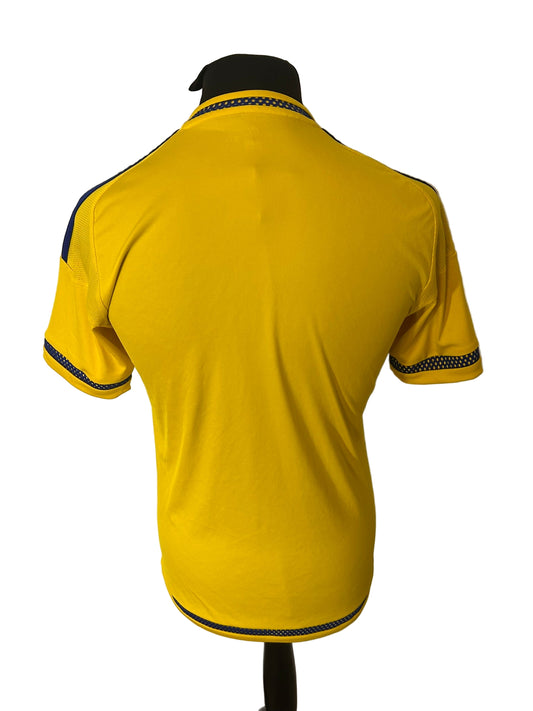 Maccabi Tel Aviv 2015-16 home football shirt, Adidas, small, yellow and blue, back
