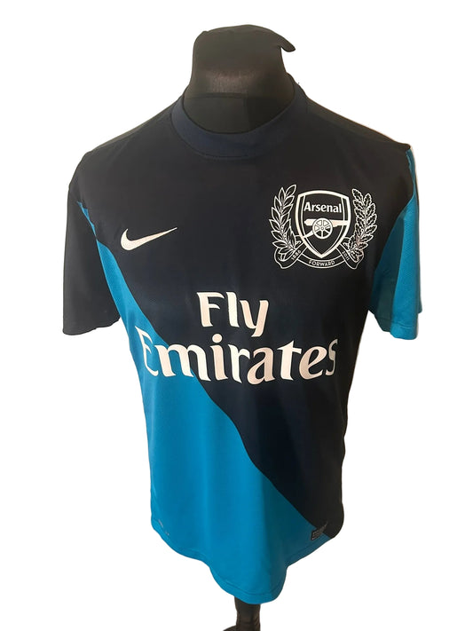 Arsenal 2011-12 away football shirt, blue and navy, medium, Adidas, Thierry Henry, front
