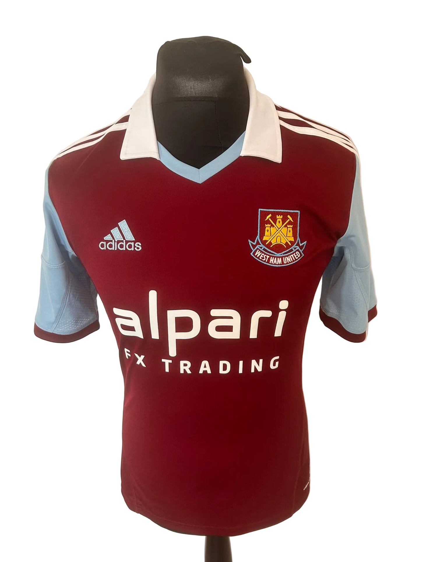 West Ham United 2013-14 home football shirt, claret, small, Adidas, Mark Noble, front