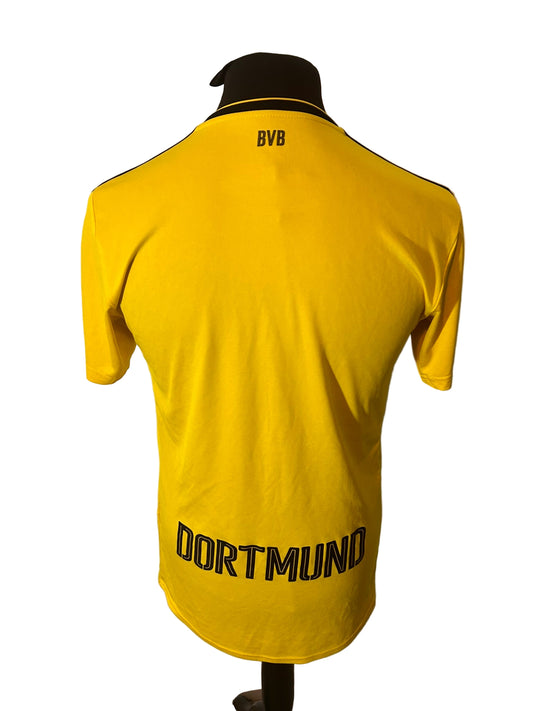 Borussia Dortmund 2016-17 home football shirt, Puma, medium, yellow and black, back