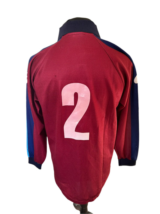 Lecco Calcio 2001-02 Away Football Shirt Medium Asics LONG SLEEVES