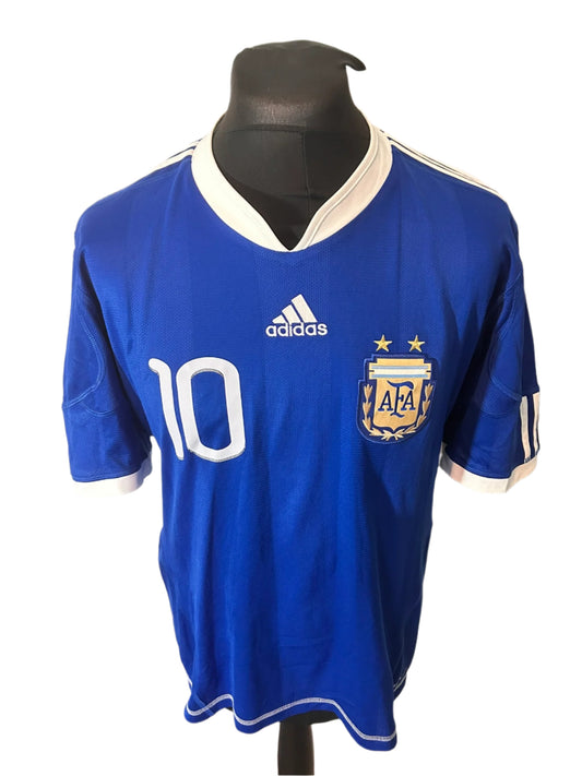 Argentina Lionel Messi 2010-11 Away Football Shirt Large Adidas