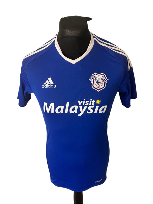 Cardiff City 2016-17 Home Football Shirt Small Adidas