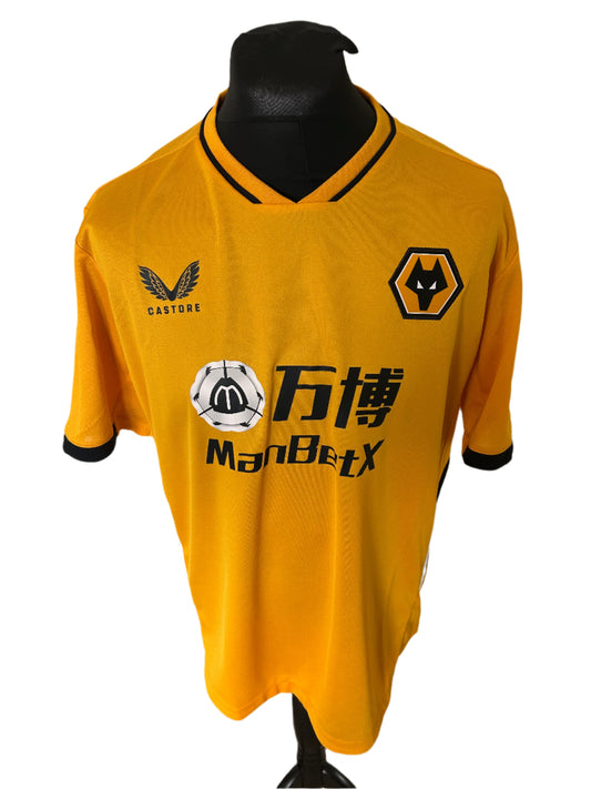 Wolverhampton Wanderers Wolves 2021-22 Home Shirt Extra Large XL Castore