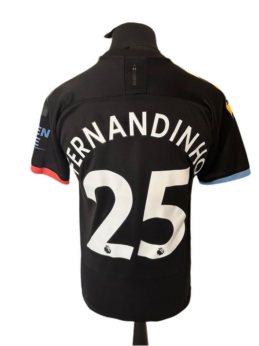 Manchester City Fernandinho 2019-20 Away Football Shirt Medium Puma