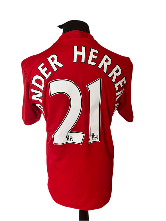 Manchester United Ander Herrera 2016-17 Home Football Shirt Medium Adidas