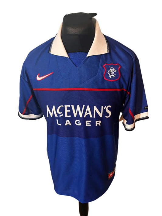 Rangers 1997-99 Home Football Shirt Medium Nike