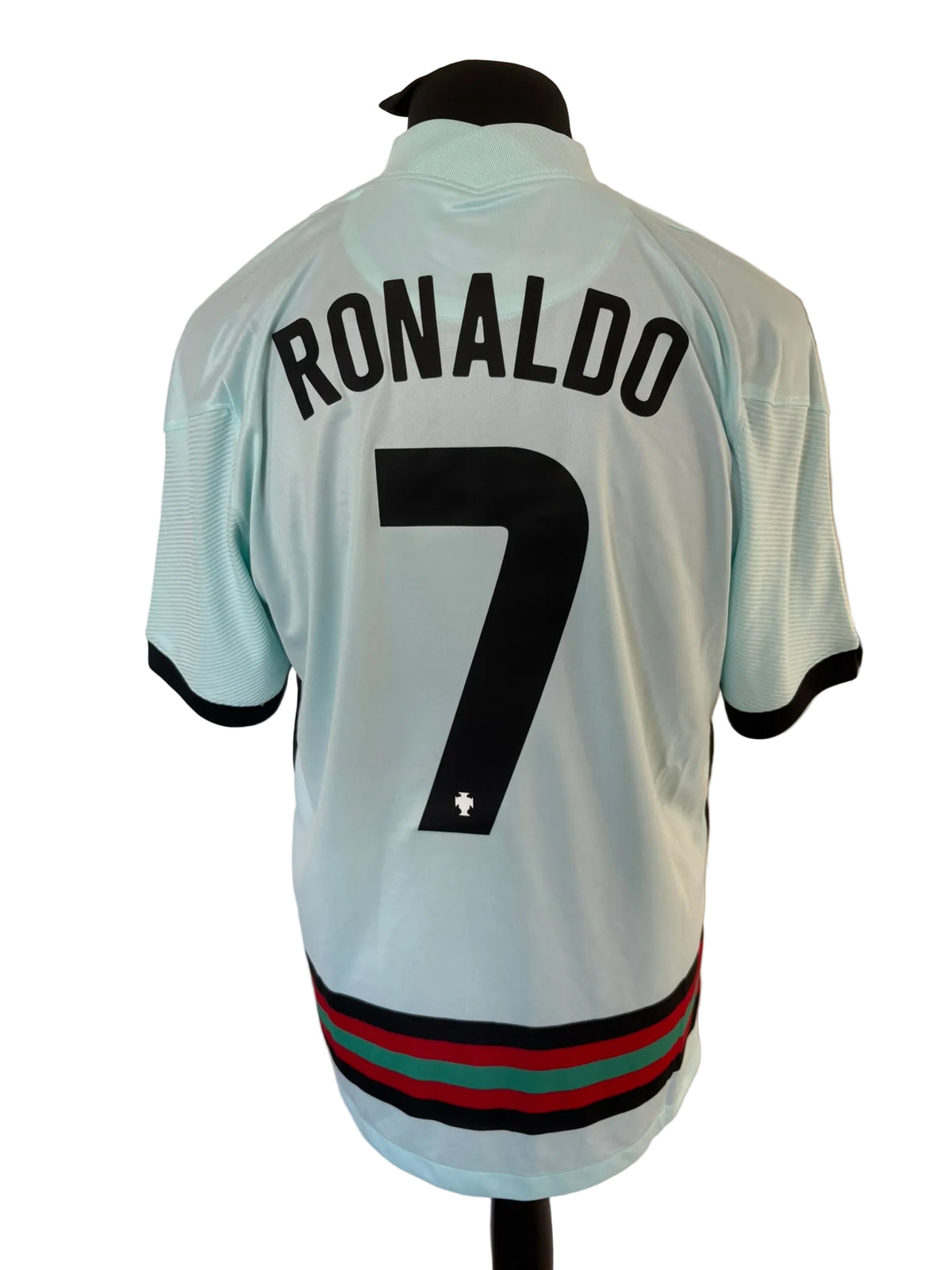 Portugal 2020-21 away football shirt, teal, Large, Nike, Cristiano Ronaldo, back