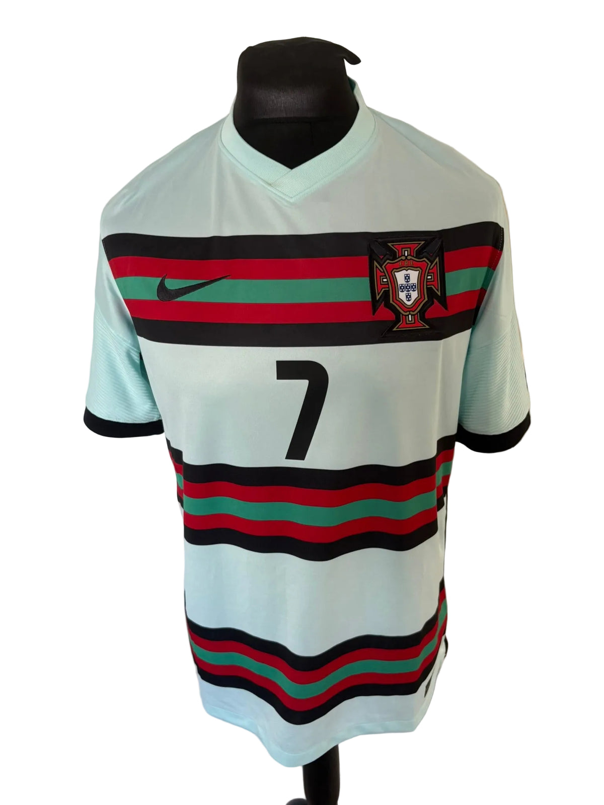 Portugal 2020-21 away football shirt, teal, Large, Nike, Cristiano Ronaldo, front