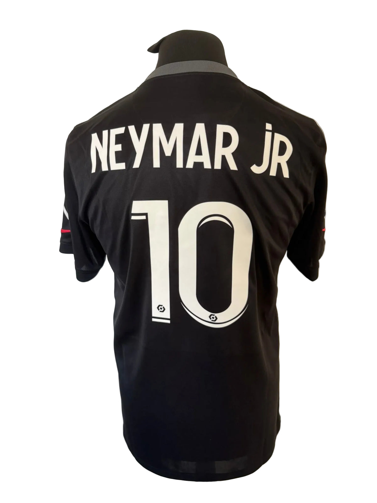 PSG, Paris Saint Germain 2021-22 third football shirt, black, medium, Nike, Neymar, back