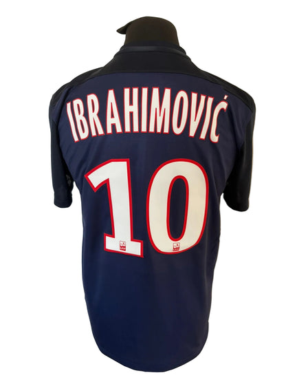 PSG, Paris Saint Germain 2015-16 home football shirt, navy, medium, Nike, Zlatan Ibrahimovic, back