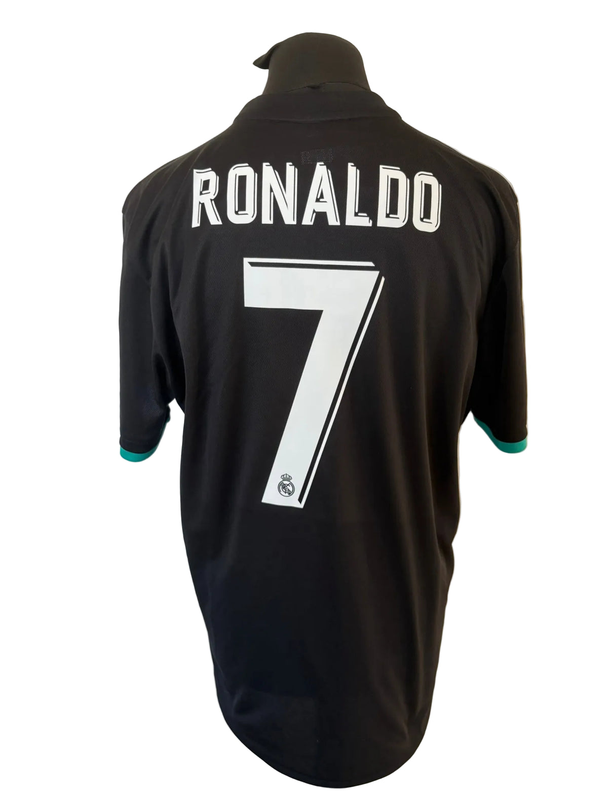 Real Madrid 2017-18 away football shirt, black, Extra Large, XL, Adidas, Cristiano Ronaldo, back