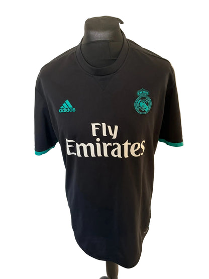 Real Madrid 2017-18 away football shirt, black, Extra Large, XL, Adidas, Cristiano Ronaldo, front