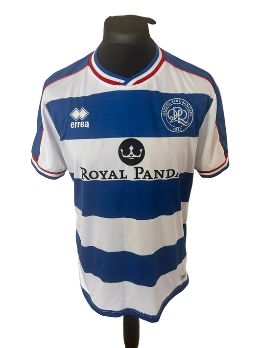 Queens Park Rangers, QPR 2018-19 home football shirt, blue and white, Large, Errea, front