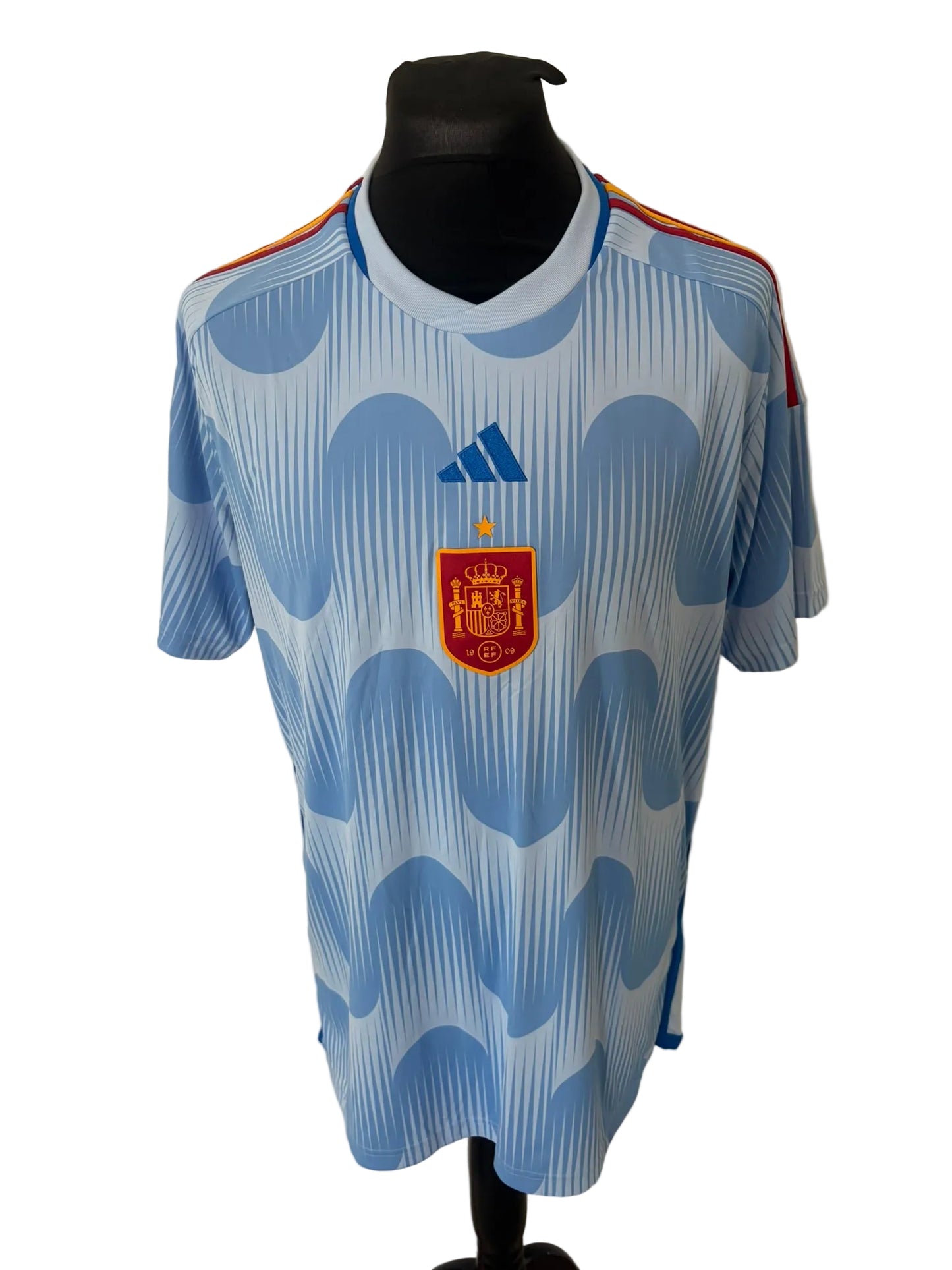 Spain 2022-23 away football shirt, blue, Extra Large, XL, Adidas, front