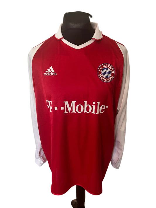 Bayern Munich 2003-04 Home Football Shirt LONG SLEEVES 2XL XXL Adidas