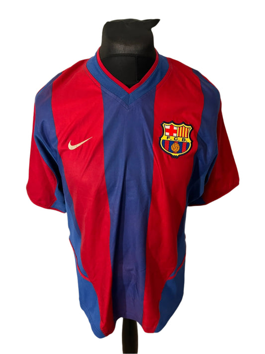 Barcelona Javier Saviola 2002-03 Home Football Shirt Medium Nike