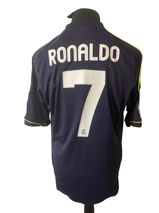 Real Madrid 2012-13 away football shirt, navy, Large, Adidas, Cristiano Ronaldo, back