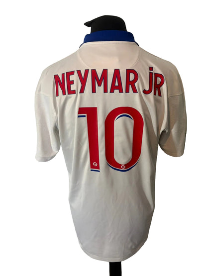 PSG, Paris Saint Germain 2020-21 away football shirt, white, Large, Nike, Neymar, back