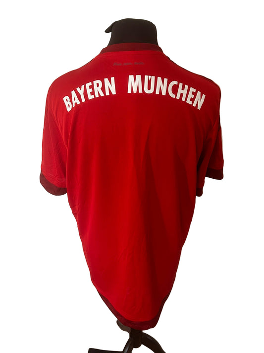 Bayern Munich 2015-16 home football shirt, adidas, extra large, XL, red, back