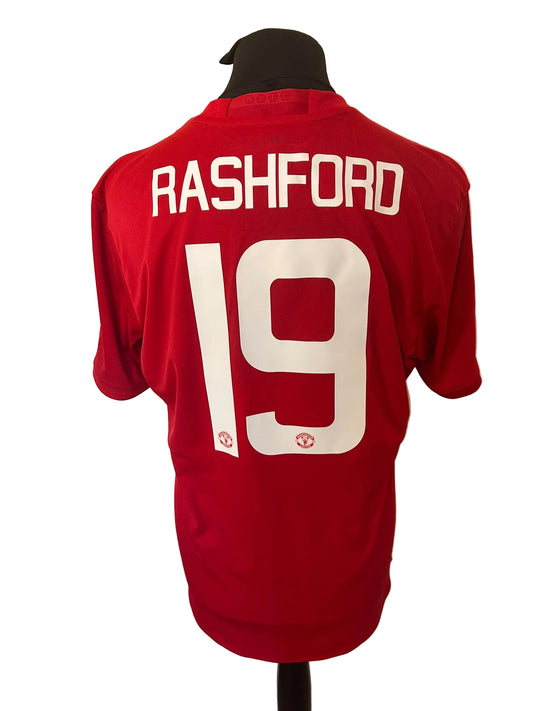 Manchester United 2016-17 home football shirt, red, Large, Adidas, Marcus Rashford, back