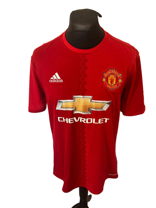 Manchester United 2016-17 home football shirt, red, Large, Adidas, Marcus Rashford, front
