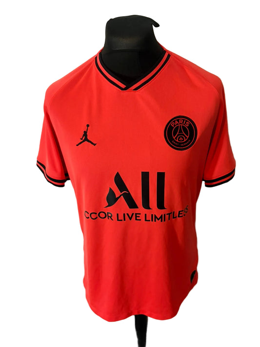 PSG, Paris Saint Germain 2019-20 away football shirt, orange, Large, Nike, Neymar, front
