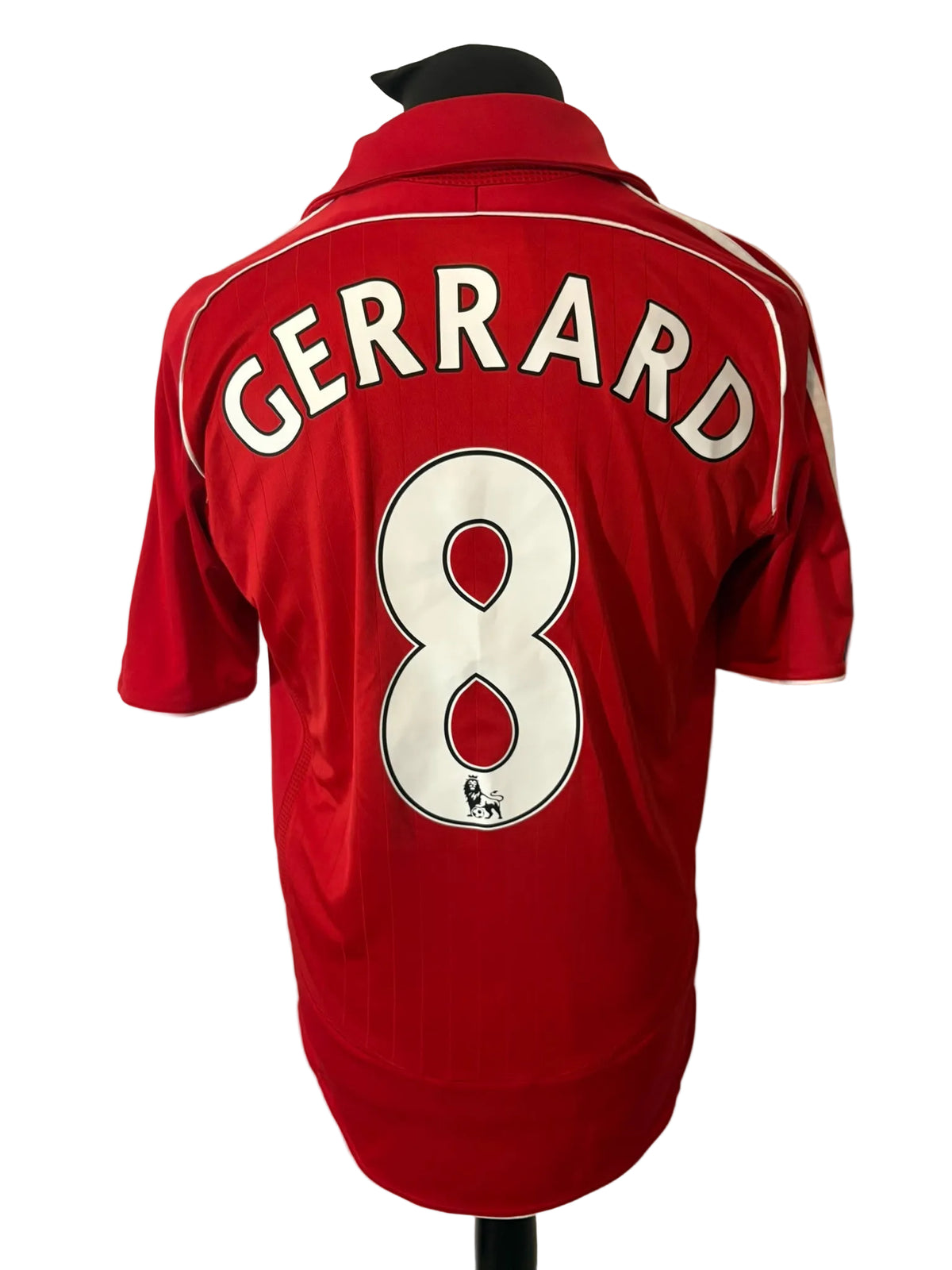 Liverpool 2006-08 home football shirt, red, medium, Adidas, Steven Gerrard, back