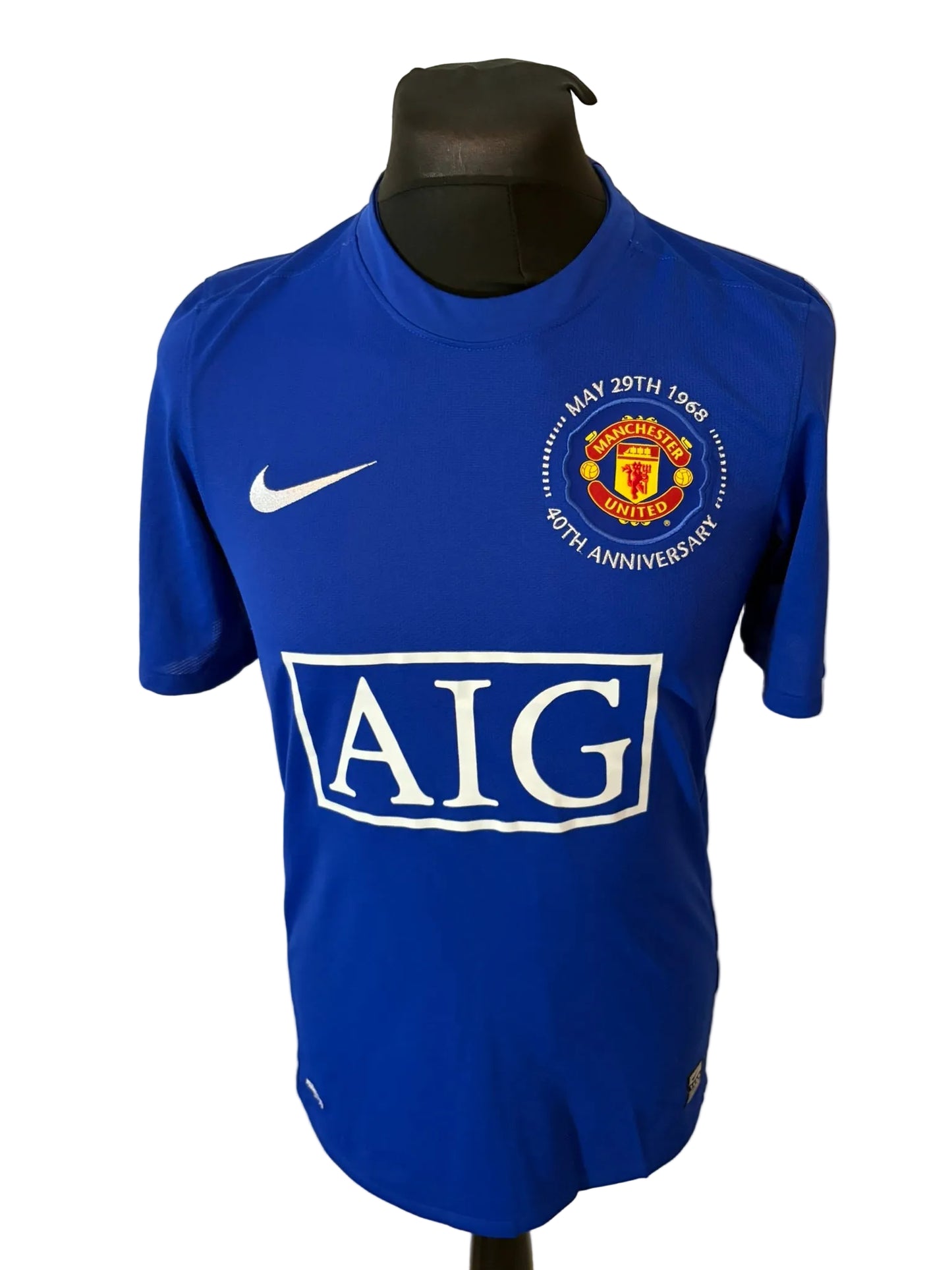 Manchester United 2008-09 third football shirt, blue, small, Nike, Cristiano Ronaldo, front