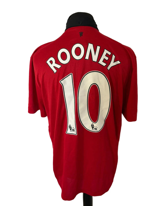 Manchester United 2013-14 home football shirt, red, Extra Large, XL, Nike, Wayne Rooney, back