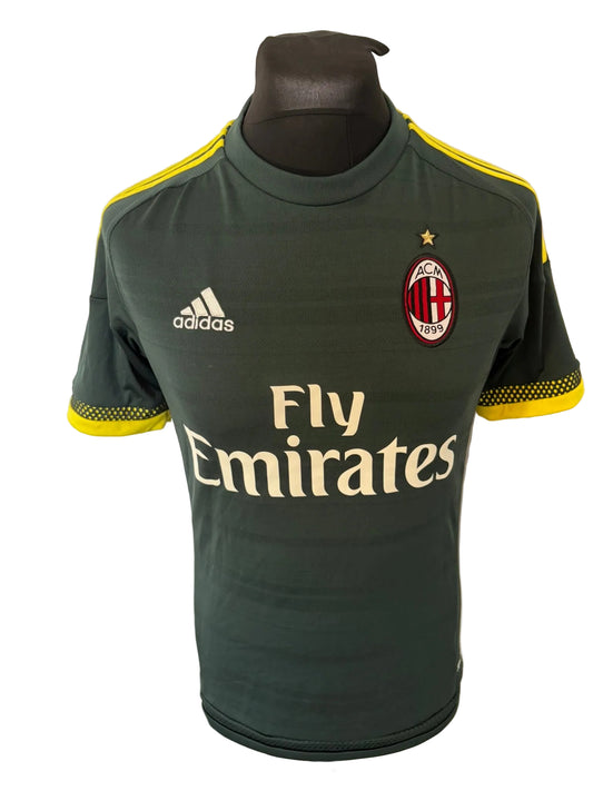 AC Milan 2015-16 third football shirt, green, small, Adidas, front