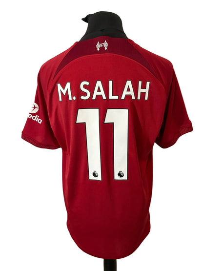 Liverpool 2022-23 home football shirt, red, Large, Nike, Mohamed Salah, back