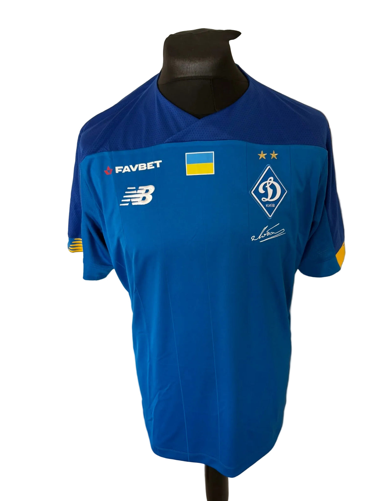 Dynamo Kyiv 2019-20 away football shirt, blue, Large, New Balance, front