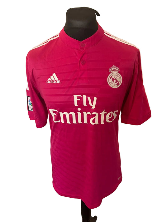 Real Madrid 2014-15 away football shirt, pink, medium, Adidas, Cristiano Ronaldo, front