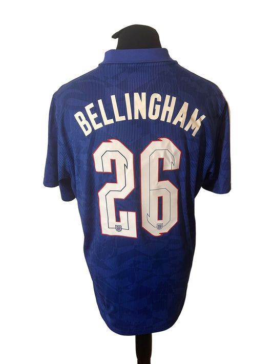 England 2020-21 away football shirt, Nike, extra large, XL, blue, Jude Bellingham, back