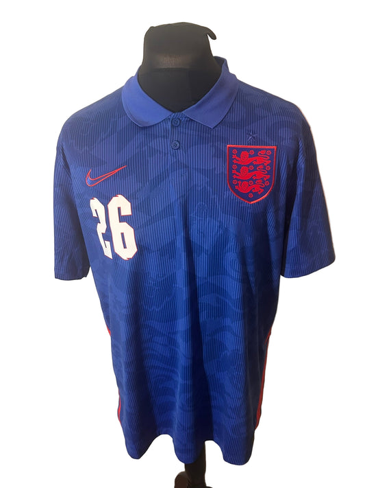 England 2020-21 away football shirt, Nike, extra large, XL, blue, Jude Bellingham, front