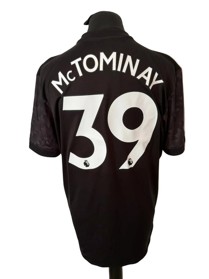 Manchester United 2017-18 away football shirt, black, Extra Large, XL, Adidas, Scott McTominay, back