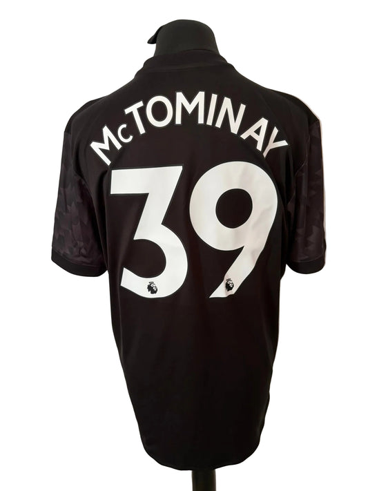 Manchester United 2017-18 away football shirt, black, Extra Large, XL, Adidas, Scott McTominay, back