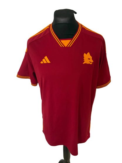 Roma 2023-24 home football shirt, red, Extra Large, XL, Adidas, Tammy Abraham, front