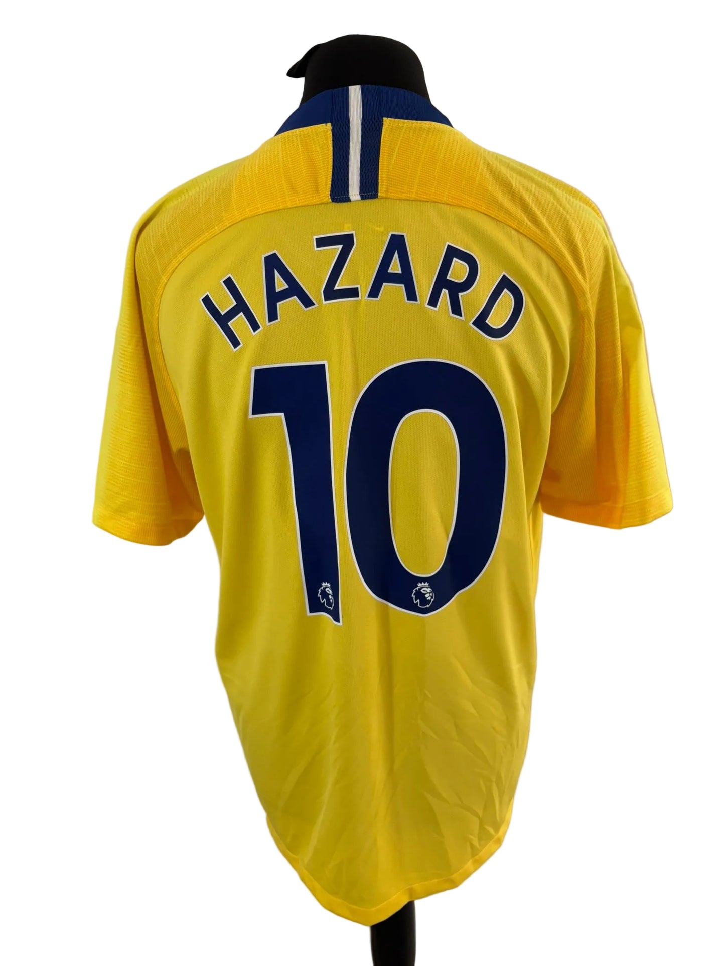Chelsea 2018-19 away football shirt, yellow, Extra Large, XL, Nike, Eden Hazard, back
