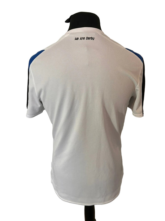Derby County 2021-22 home football shirt, white, medium, Umbro, back
