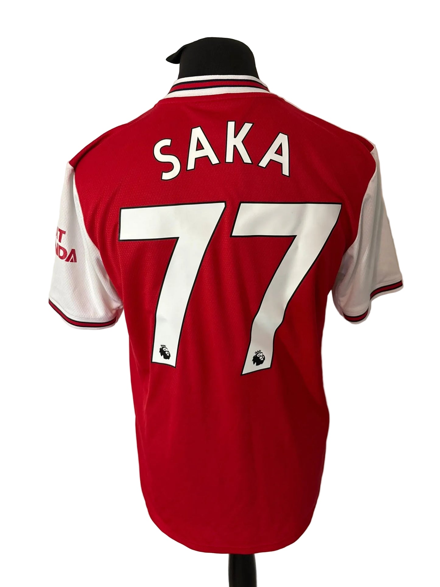 Arsenal 2019-20 home football shirt, red, Large, Adidas, Bukayo Saka, back