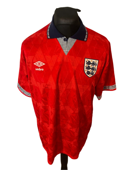 England 1990-93 Away Football Shirt Large Umbro