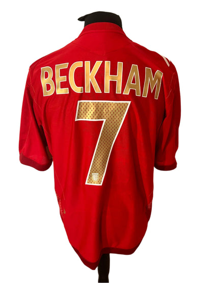 England David Beckham 2006-08 Away Football Shirt 2XL XXL Umbro