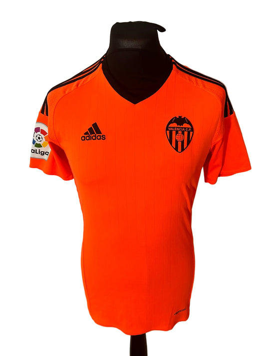 Valencia 2016-17 third football shirt, adidas, small, orange, front