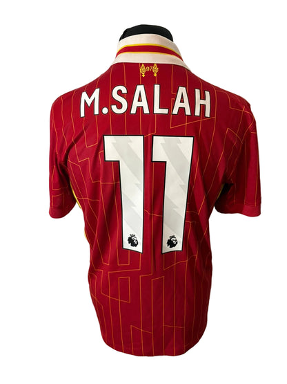 Liverpool 2024-25 home football shirt, red, medium, Nike, Mohamed Salah, back