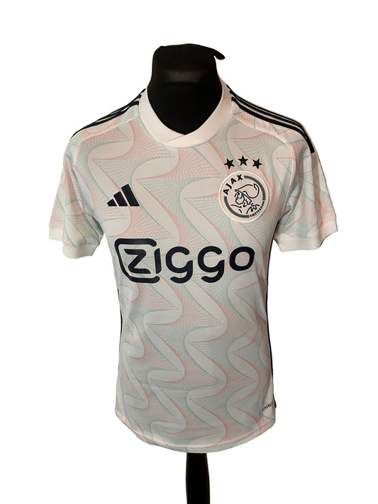 Ajax 2023-24 away football shirt, adidas, small, white, front