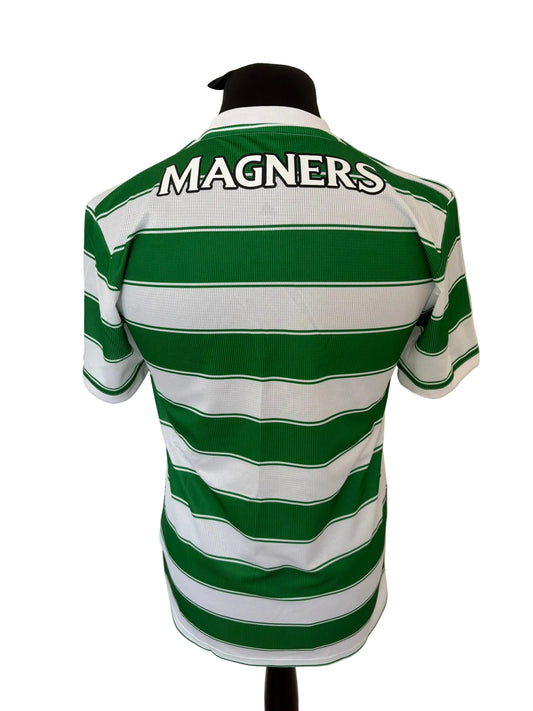 Celtic 2021-22 home football shirt, green and white, small, Adidas, back