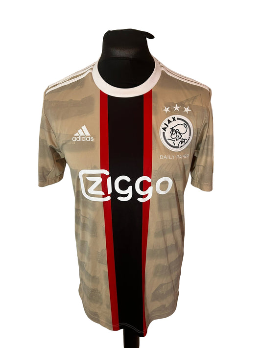 Ajax 2022-23 third football shirt, adidas, medium, beige, gold, front
