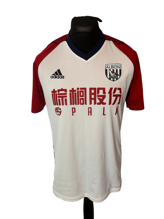 West Brom, WBA, West Bromwich Albion 2017-18 away football shirt, adidas, medium, white, front
